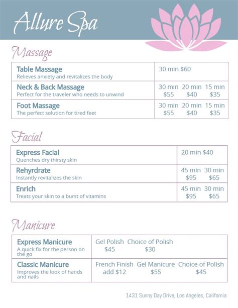 aromas medspa at dor|Spa Price List Facial and body treatments 